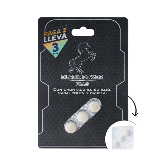 Potencializador Sexual Black Power X3 Pastillas